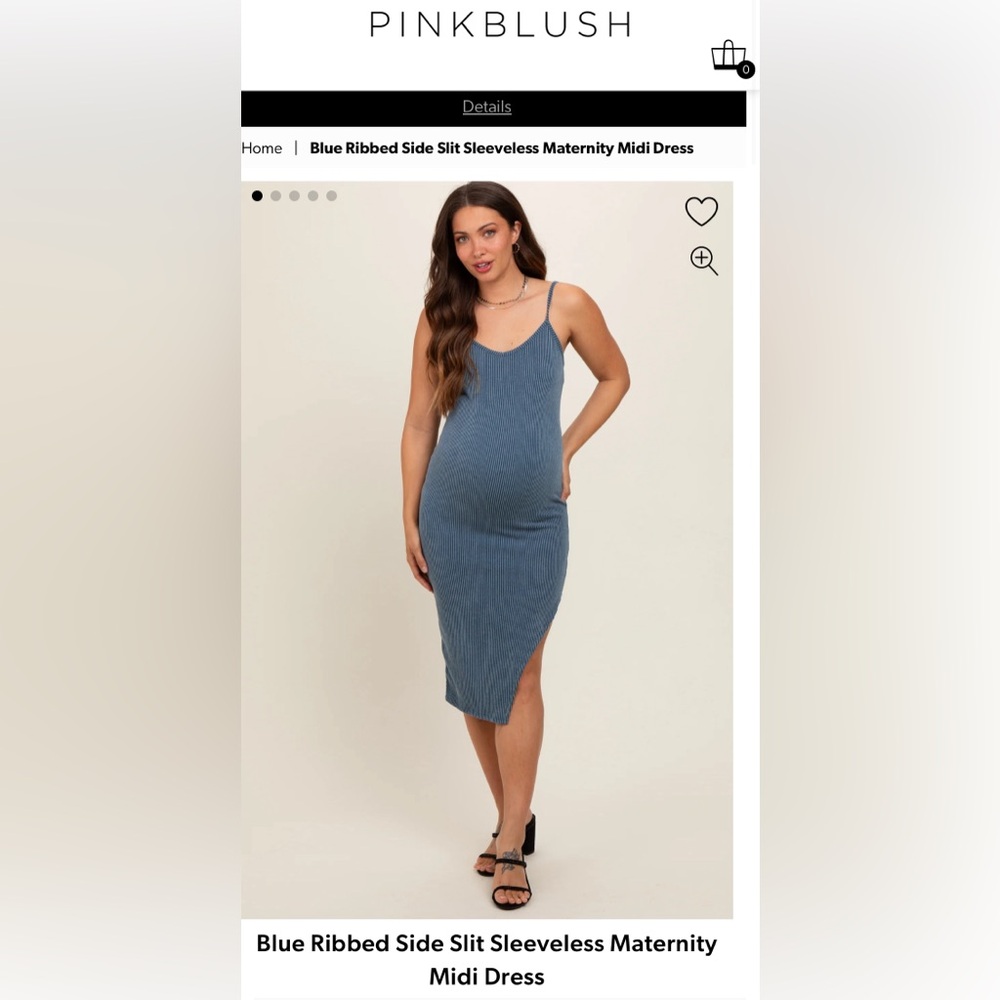 NWT PinkBlush ribbed maternity dress